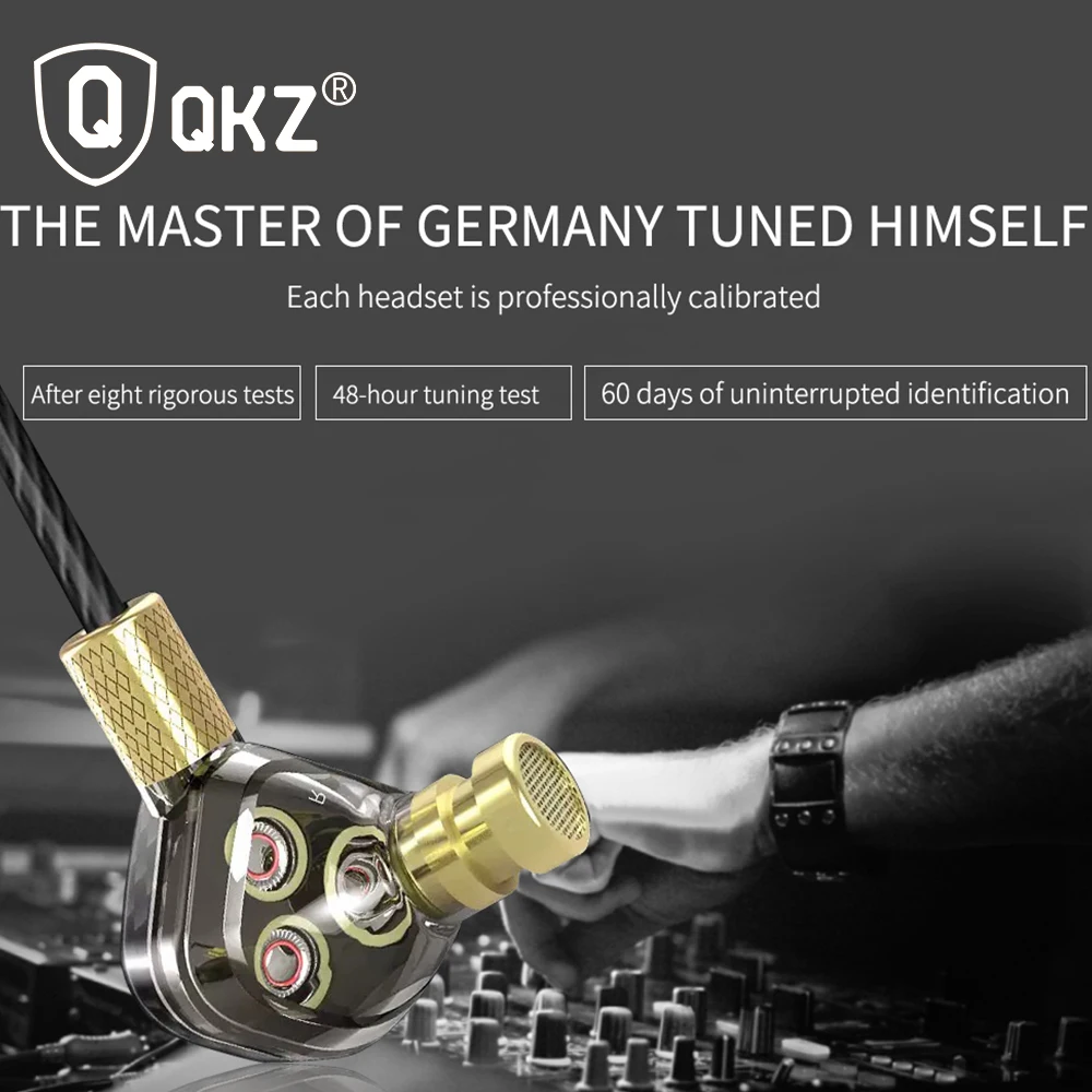 Оригинальный qkz KD6 в ухо наушник 6 Динамический драйвер блок гарнитуры Стерео