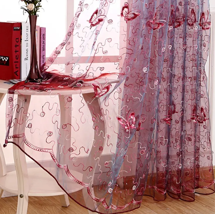 Шифоновые занавески Super Household Розовые Фиолетовые