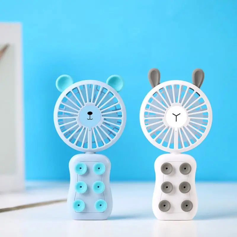 Летний милый вентилятор в форме животного LED ручной складной держатель для