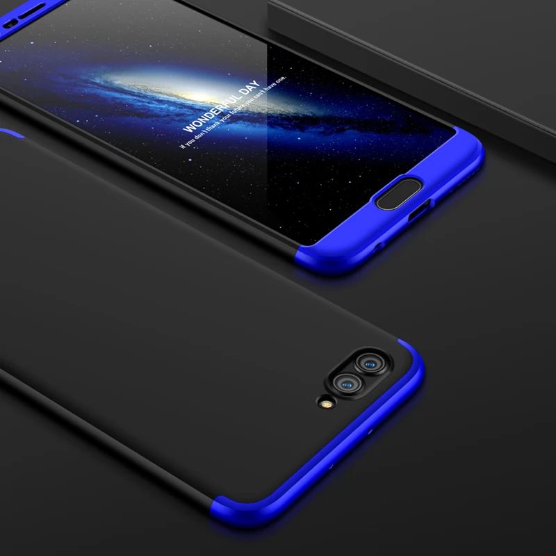 For Huawei Honor V10 Case cover 360 Degree Full Protection Hard PC 3 in 1 Fundas Coque Matte Back Cover for phone bag |