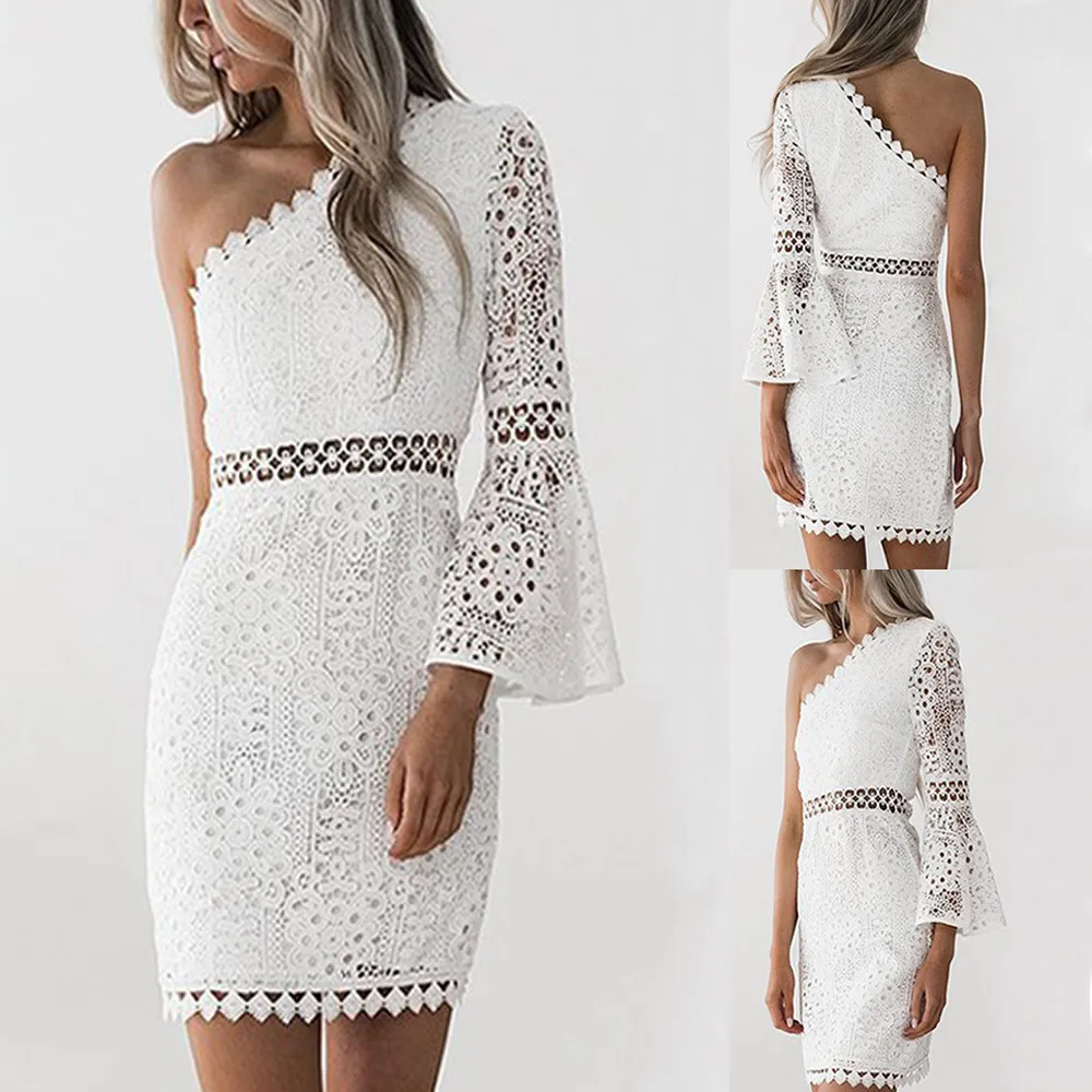 JAYCOSIN Women Sexy Lace Off-Shoulder Cocktail Party Pencil Short Midi Dress Dresses Plus size dress elegant 2019 | Женская одежда