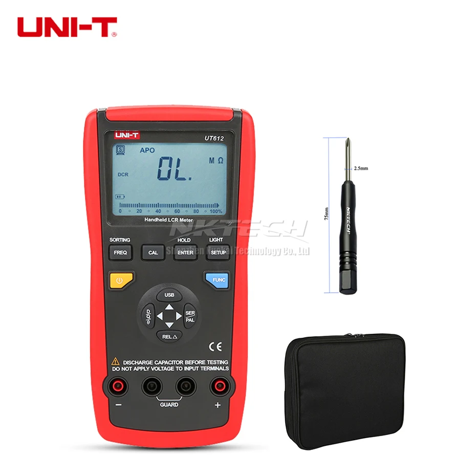 UNI-T UT612 USB Интерфейс 20000 графы LCR метров ж/индуктивность частота Тесты и отклонение отношение - Цвет: UT612 20uH - 2000H