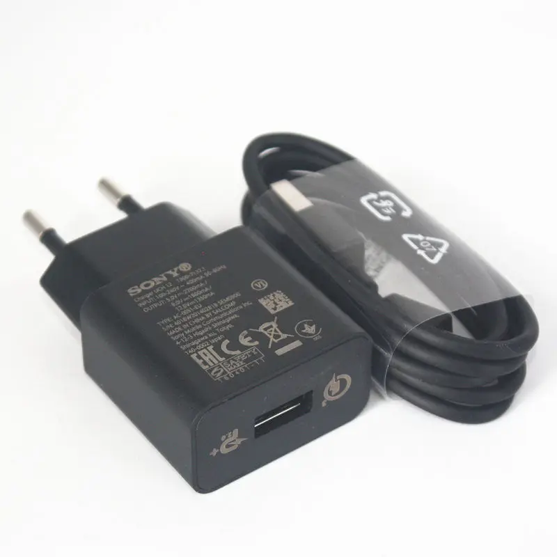 Оригинальное зарядное устройство sony UCH12 QC3.0 Quick USB с кабелем Micro usb для sony Xperia Z3 Compact z3 plus Z1 Z2 Z3 C5 Z5 Z4 Z5P XA XP