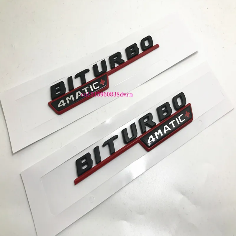3D ABS черный красный BITURBO 4matic + Turbo эмблема на крыло логотип Стайлинг автомобиля