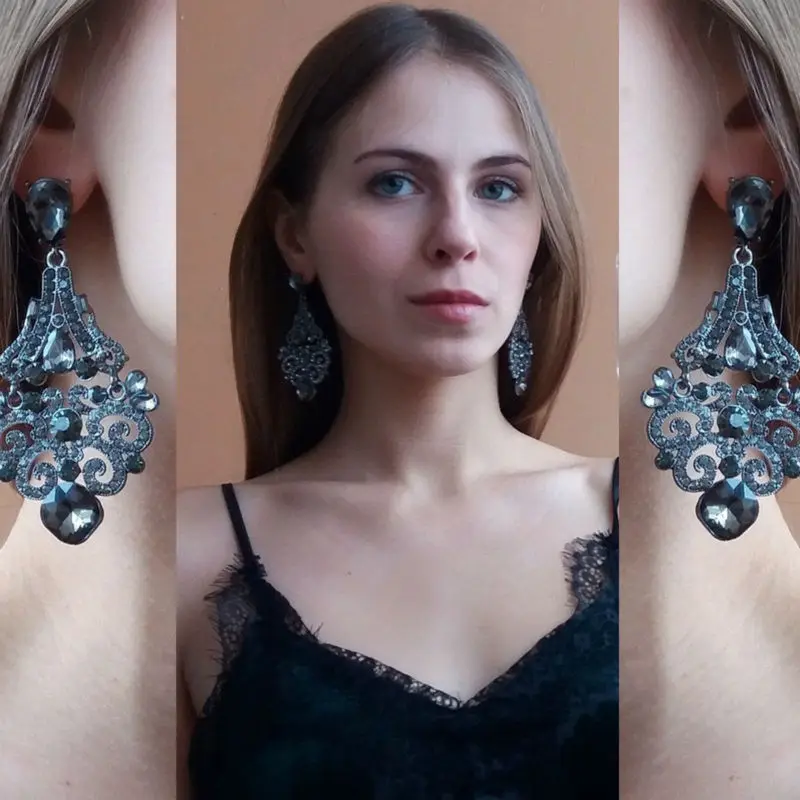 Женские Роскошные серьги VEYO полностью из страз длинные серьги-подвески с