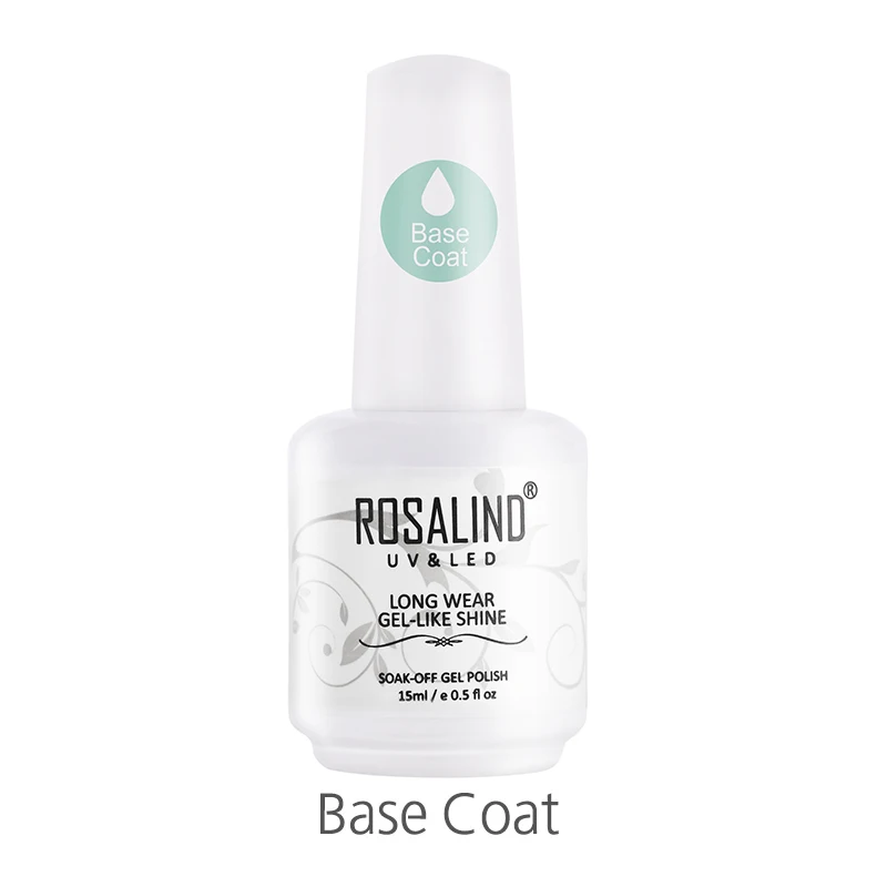 BASE COAT ROSALIND Gel 1S 15ml Gel Nail Polish New 60 Beautiful Colors Designed Nail Art Design Manicure UV Soak Off Primer Gel Varnishes - Цвет: BASE COAT