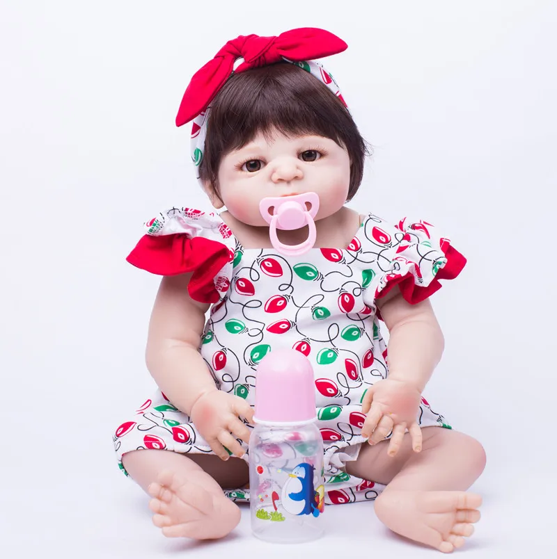 BZDOLL 22 &quotполный силиконовые Reborn Baby Doll игрушки 55 см принцессы для новорожденных
