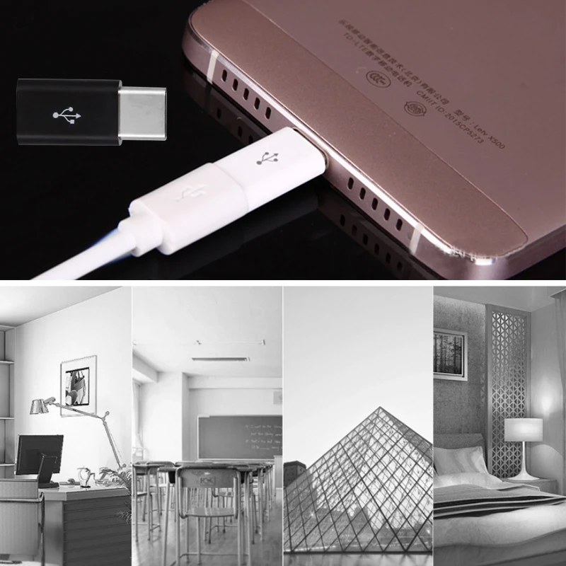 Urijk 1 шт. разъемы Micro USB к Type c 11*25 мм C папа адаптер для Letv 5X S8 Plus|Соединители| |