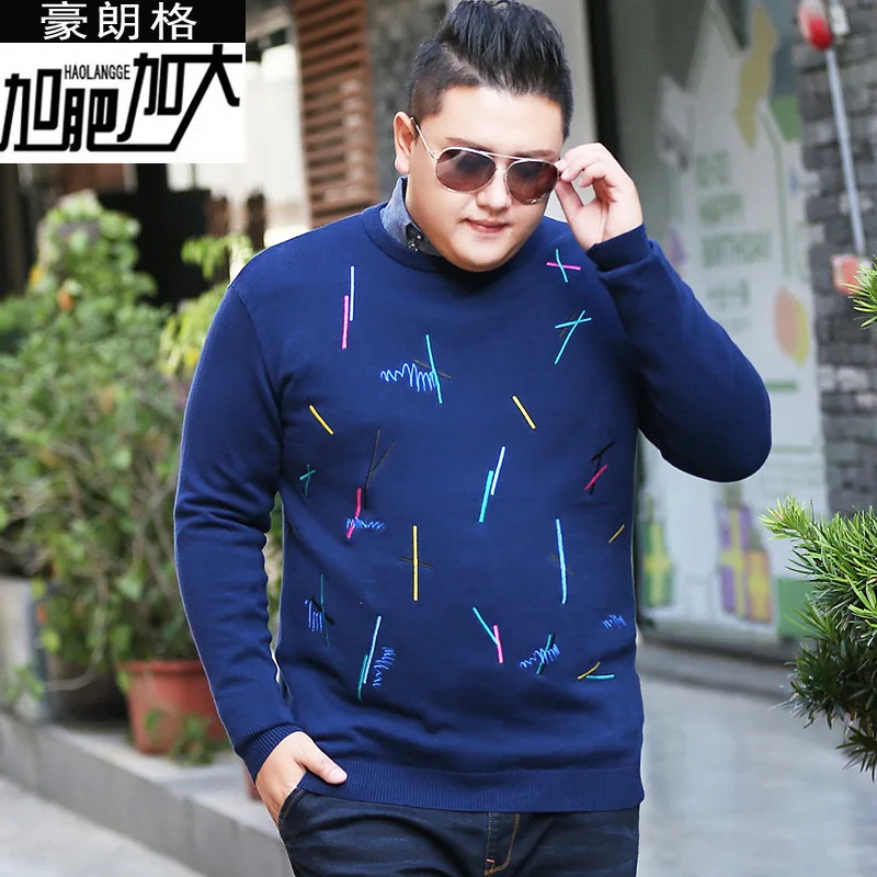Большой размер xxl-7xl (обхват груди 146 см) 2017 Новый большой популярный свитер с