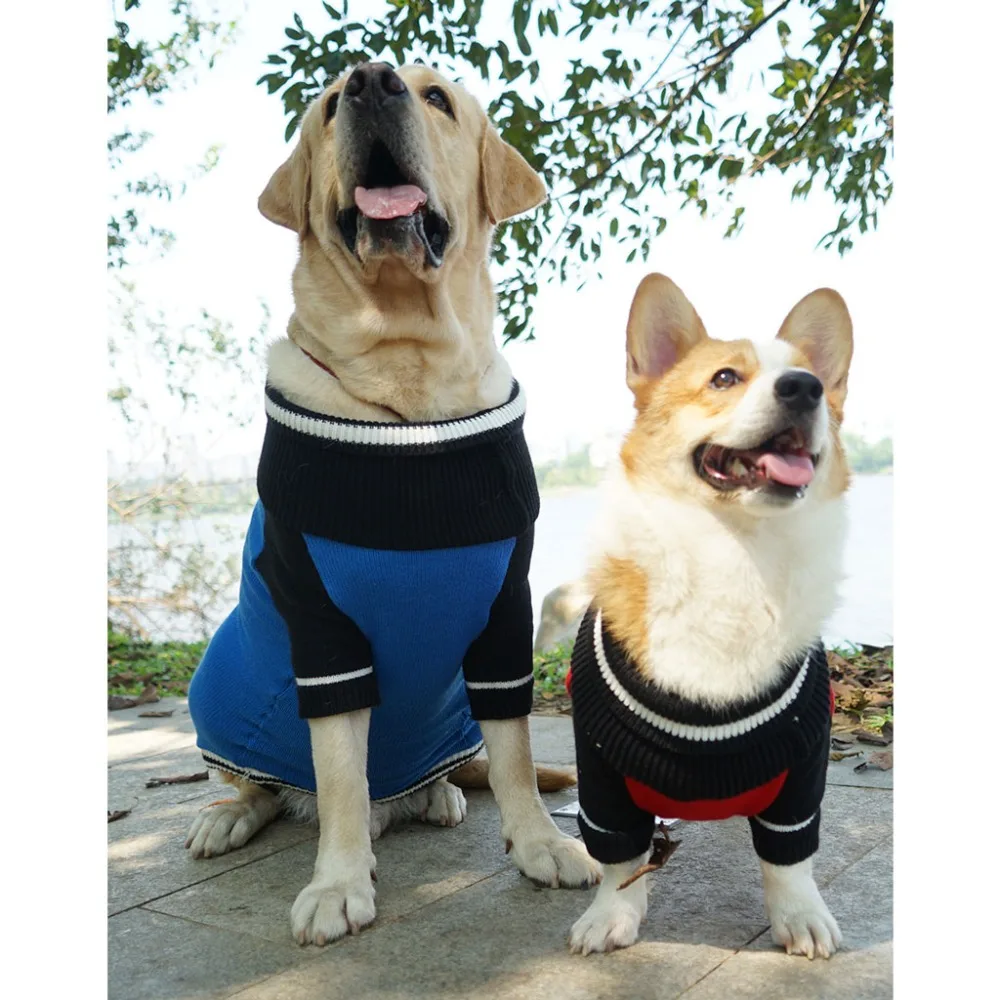 SENYEPETS толстый свитер для домашних животных с высоким воротником теплая одежда