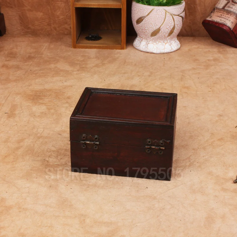 Мини ювелирные изделия Ретро металлическая деревянная коробка для хранения
