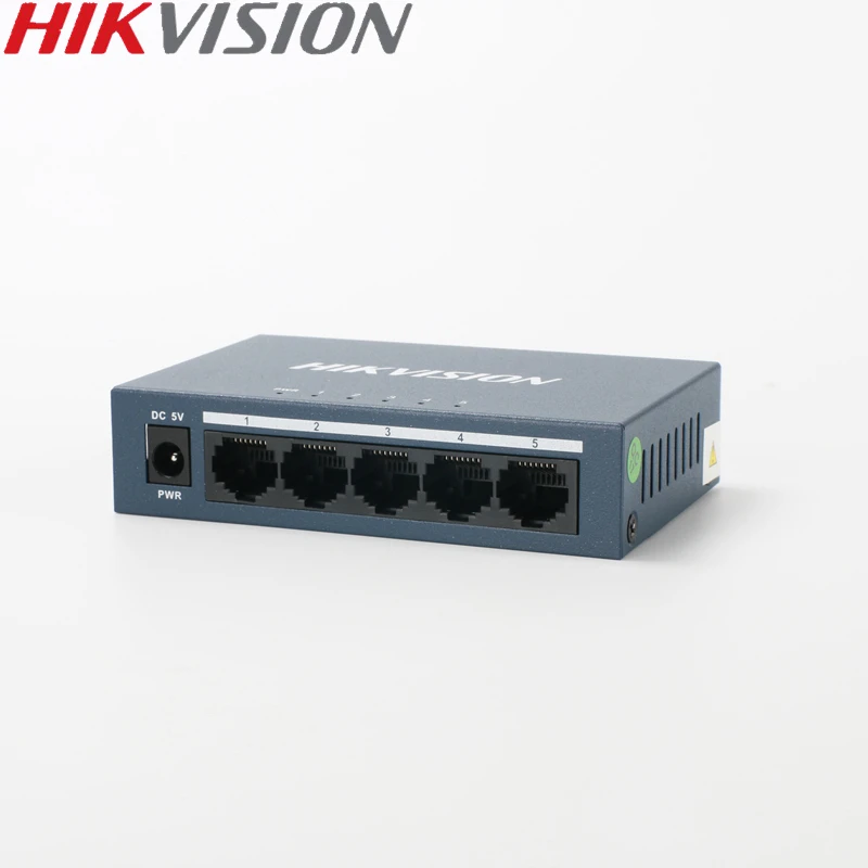 Управляемый неуправляемый переключатель Hikvision 5 портов 10/100 Мбит/с адаптивный