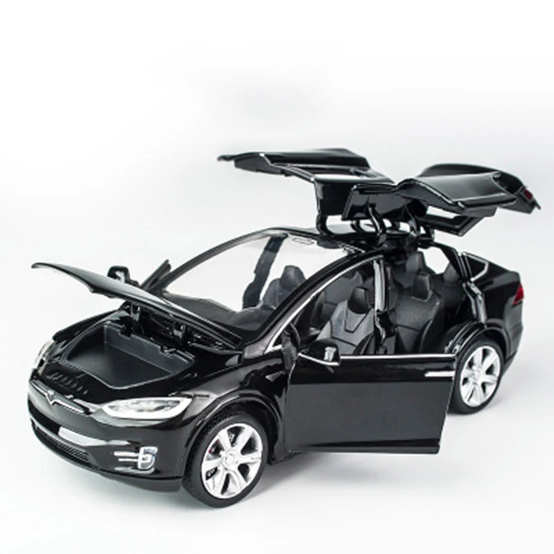 KIDAMI высокая имитация 1:32 Tesla модель X90 металлическая Acousto optic Игрушечная машина с 4