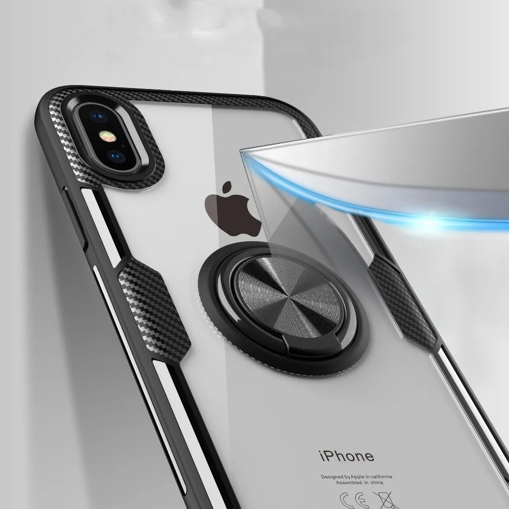 Чехол-накладка для Xiaomi Redmi Note 5 Pro Mi 8 SE прозрачный акриловый с магнитным держателем