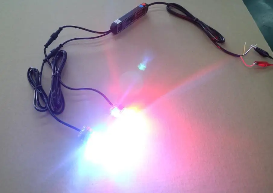 Ультра яркий 3 ватт двойной головкой led hideaway стробоскоп светильник s