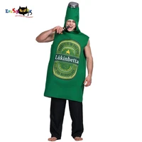 men green poly foam beer whisky rum bottle costume onesies jumpsuit adult male outfits fancy dress clothing halloween costumes