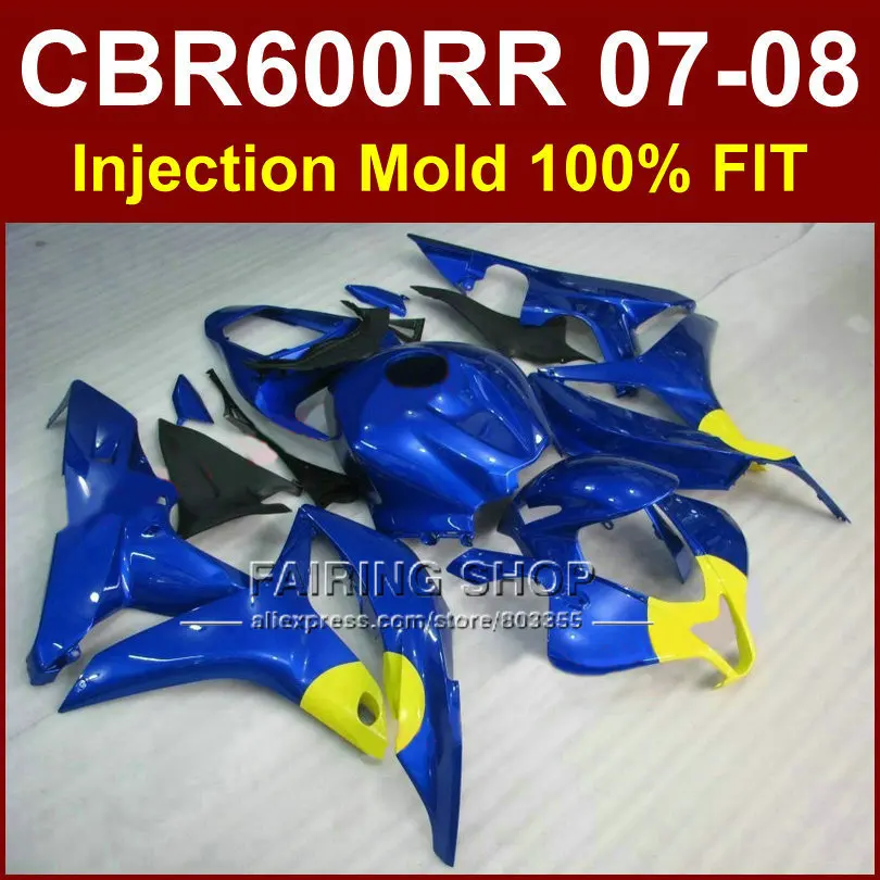 Настраиваемый обтекатель для HONDA CBR600 RR cbr600rr 07 08 OEM Заводской темно синий CBR 600RR 2007