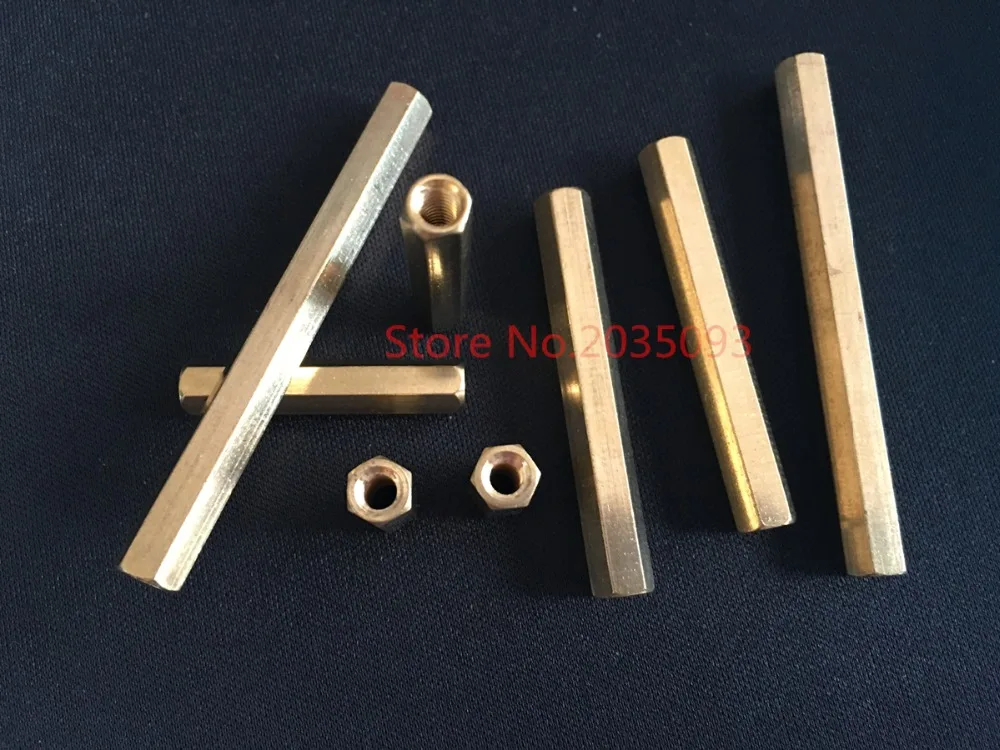 

10pcs/lot M4 Two-way copper column flat hollow copper pillar hexagonal copper screw motherboard copper isolation column