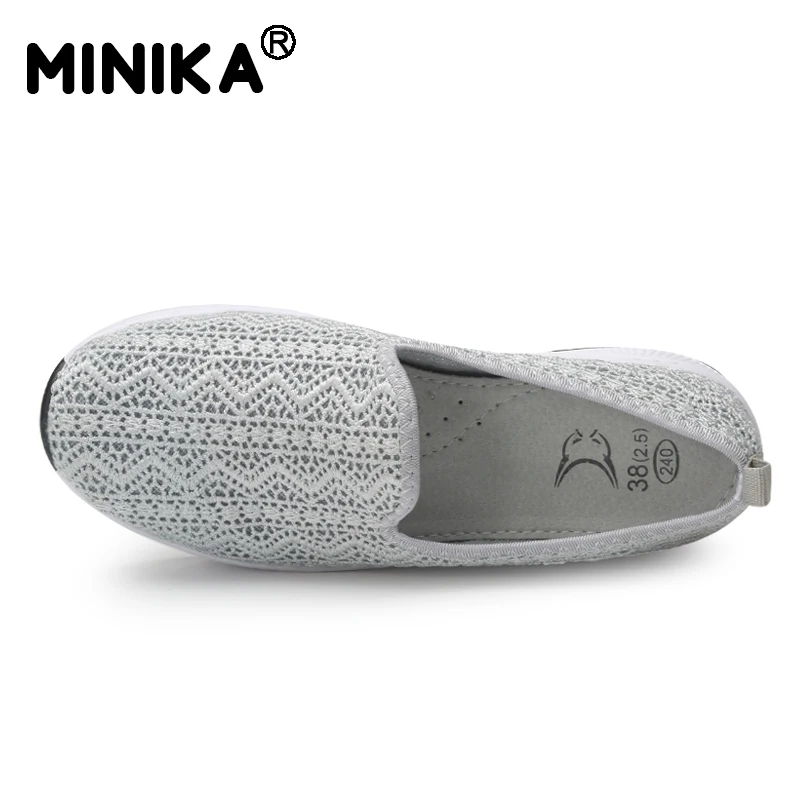 Minika/Женская дышащая обувь на шнуровке с цветочным принтом Новинка Летняя женская