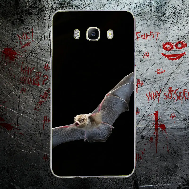 Soft Silicone TPU Phone Cases For Samsung Galaxy J5 J7 J3 J2 J1 2016 A7 A5 A3 2017 Cover Vampire Bats Full Moon Halloween | Мобильные