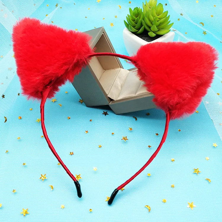 

Children Women Girl Fur Fox Cat Headbands Animal Ear Head band Charm Party Head Wear Cosplay Halloween Christmas