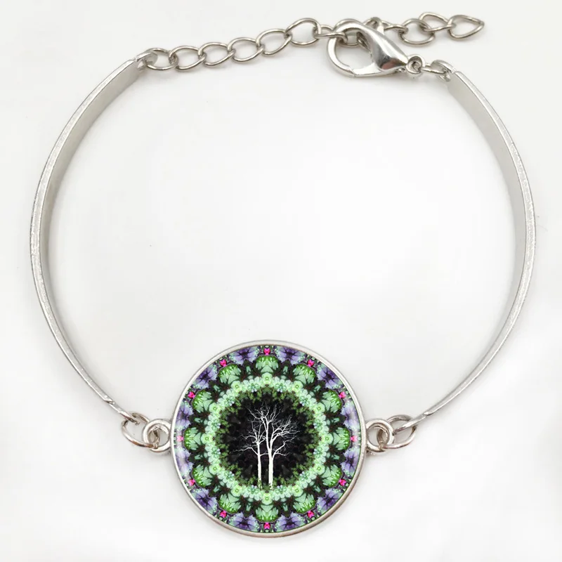 Rune лес Мандала Логотип Подвеска с цветочной мандалой картина искусство