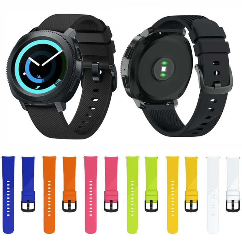 20 мм силиконовый браслет для Samsung Gear спортивный ремешок Смарт часы ремни
