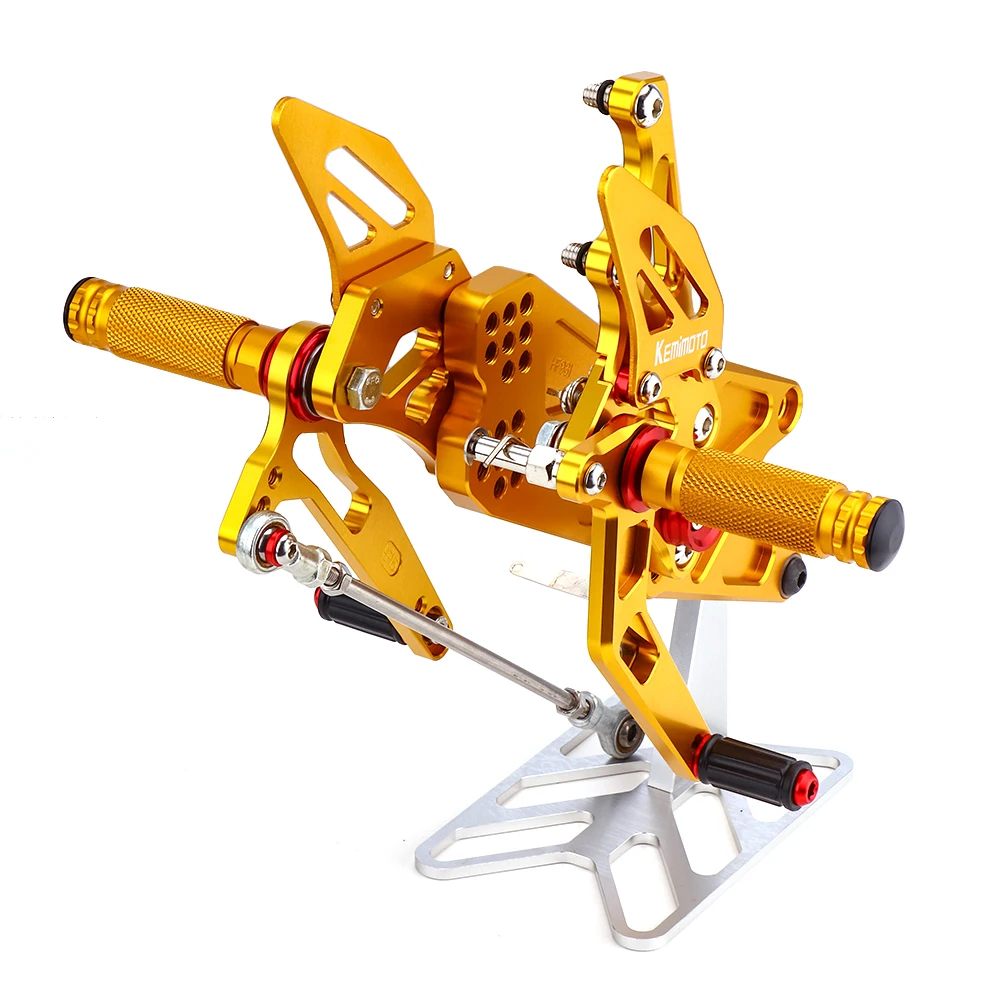 KEMiMOTO MT-03 R3 CNC регулируемый задний Набор Rearsets Подножка для Yamaha YZF R25 R3-& MT-25- новое поступление