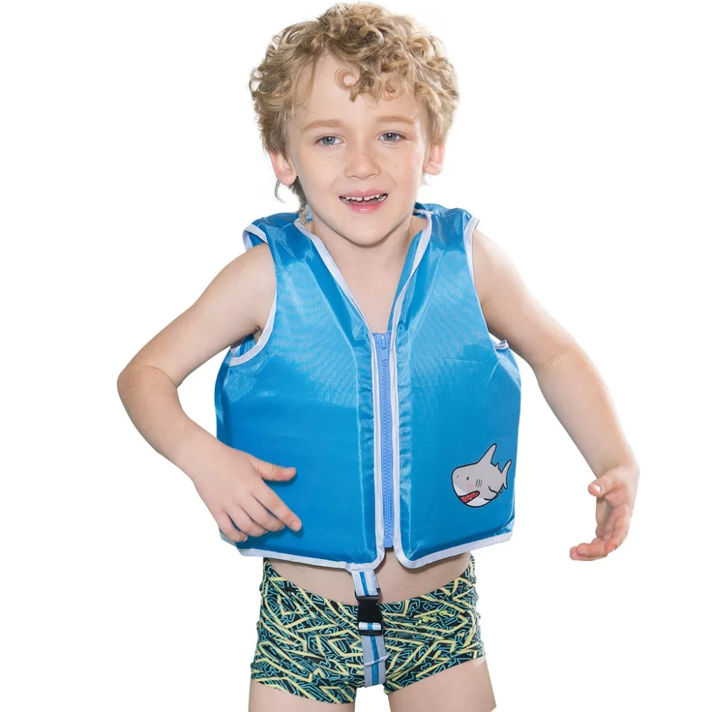 Спасательный жилет megartic детский плавучий с принтом синей акулы для обучения