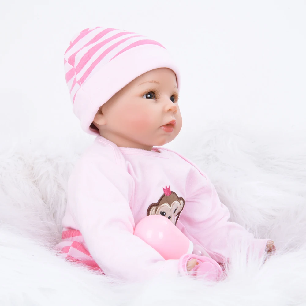 20 &quotреалистичные куклы для девочек Reborn Baby 55 см Ткань тела силиконовые