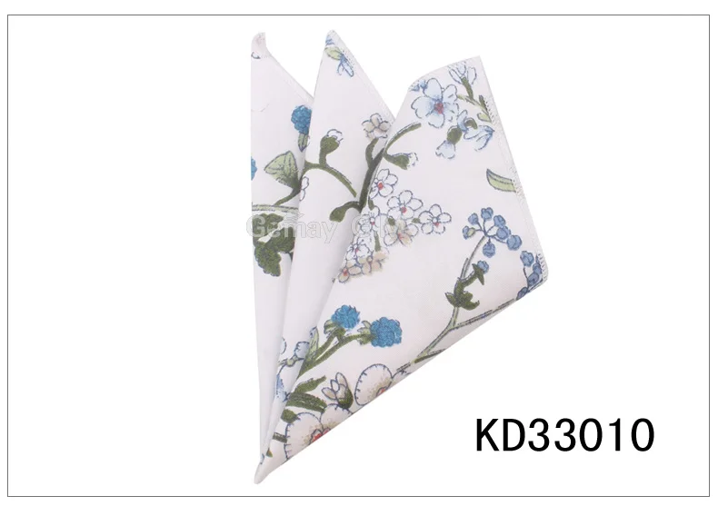 KD33010 Костюмы Карманный квадратный для мужчин женщин мультфильм полотенце для сундуков Hanky носовые платки для джентльменов классический мужской платок цветочный карман полотенце - Цвет: KD33010
