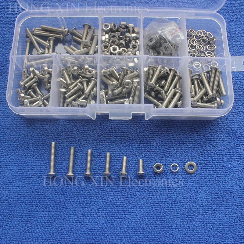 Набор нарезной болт гайка с шестигранной головкой из нержавеющей стали 300