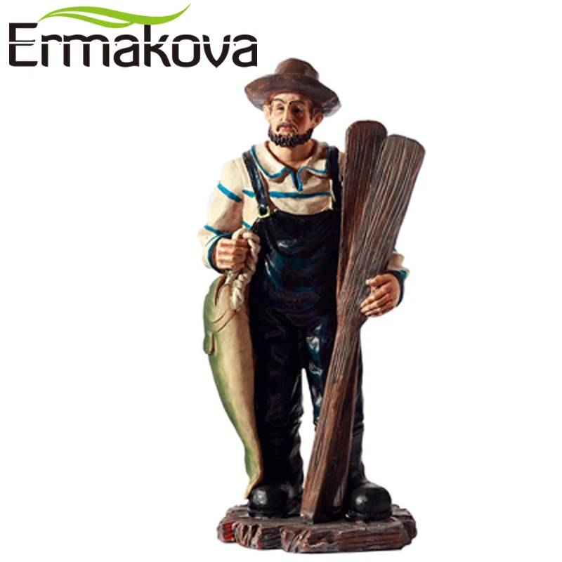 Ермакова 1 шт. 34 см(13,") смоляная фигурка моряка Статуэтка капитана рыбака статуя морского флота аквариумные и террариумные Средиземноморский Декор