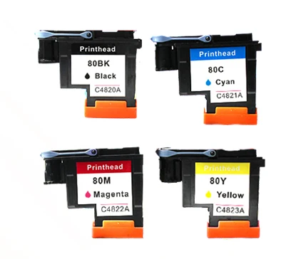 2BK + 1C 1M 1Y Печатающая головка для hp80 C4820A C4821A C4822A C4823A Замена hp 80 печатающая Designjet 1000