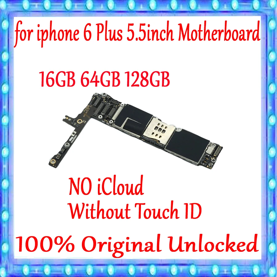 100% оригинал для iPhone 6 Plus материнская плата разблокированная без Touch ID логическая 16