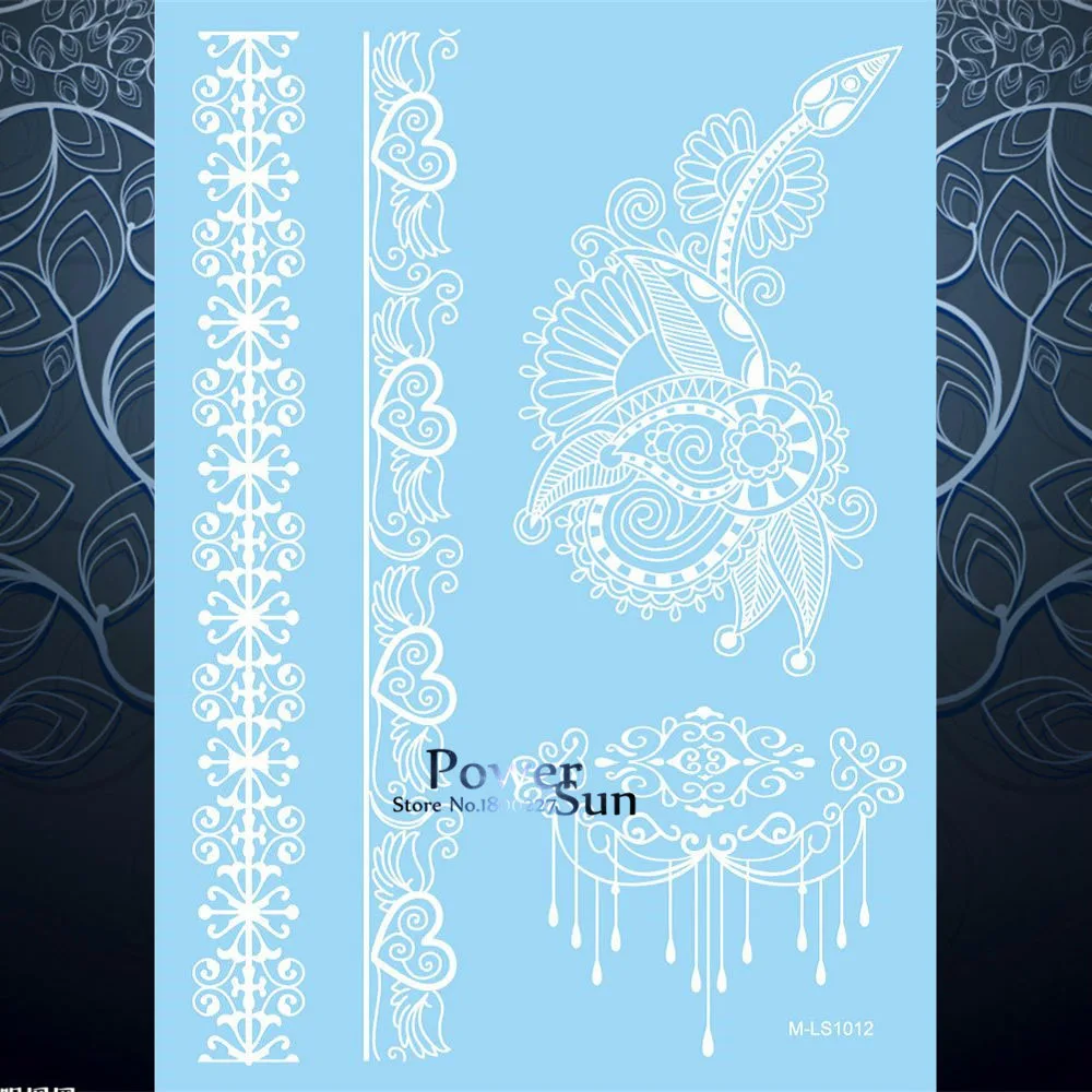 Сексуальные ювелирные изделия для боди арта с белыми чернилами татуировка хной