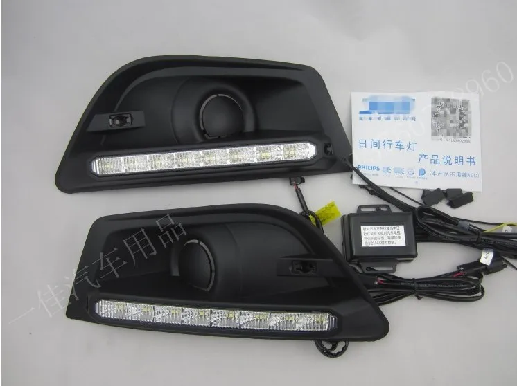 12 V 6000 k светодиодный DRL Дневной Бег свет для MG MG3 2010-2013 противотуманная фара рамка противотуманная фара