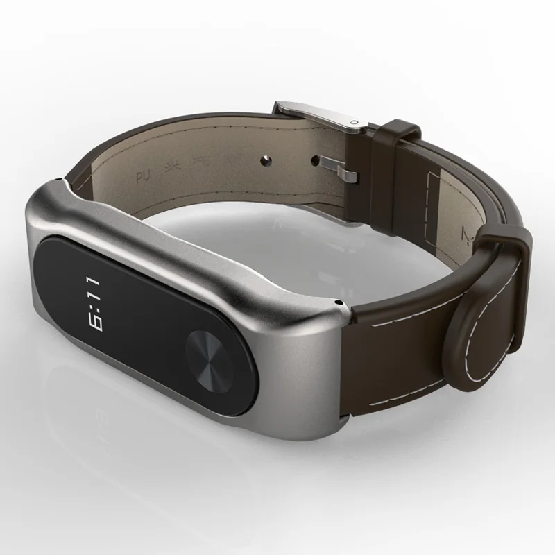Высококачественный регулируемый ремешок из искусственной кожи для Xiaomi MiBand 2