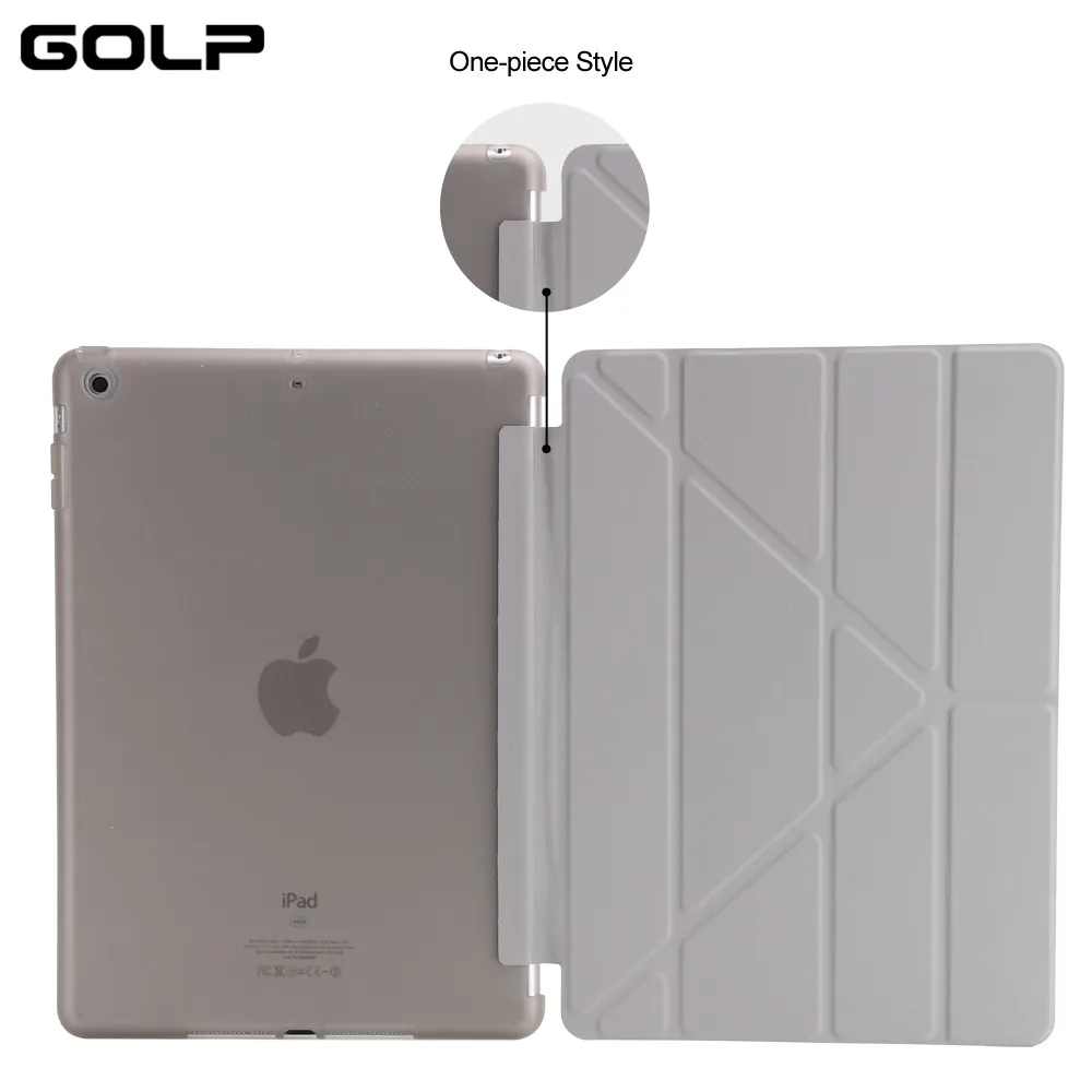 Чехол для iPad 9,7, GOLP искусственная кожа Magentic Smart чехол мягкая Вернуться ТПУ Защитный чехол для iPad крышки A1822 A1823 чехол на айпад 5 6