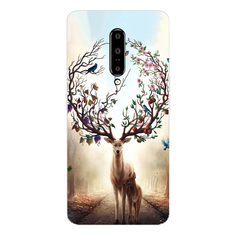 Мягкий ТПУ чехол для телефона Oneplus 7 чехлы телефонов с цветочным рисунком мягкий