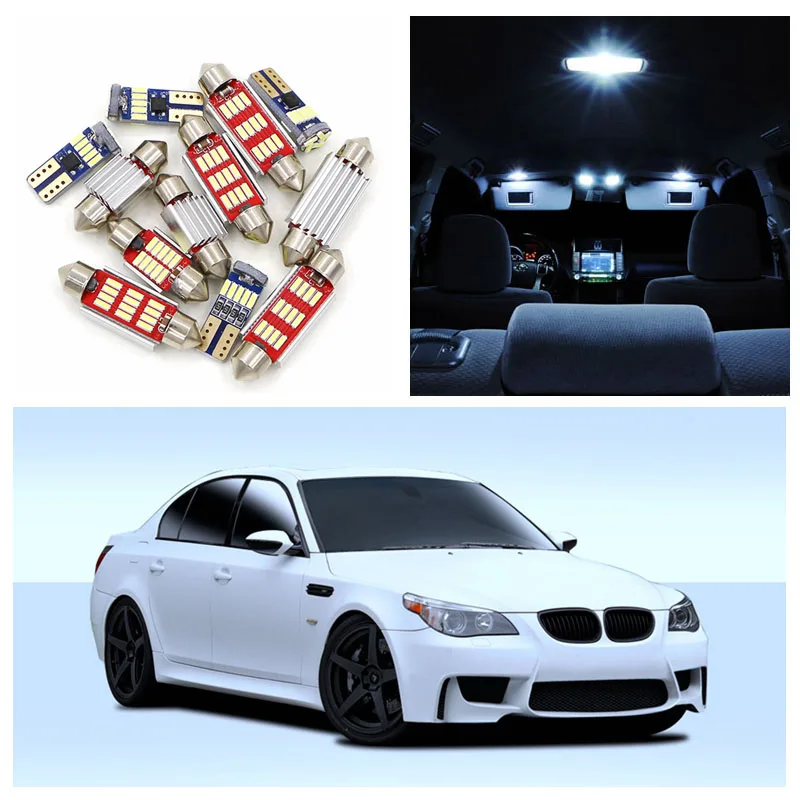 15 шт. Автомобильный светодиодный светильник s комплект для 2008 2010 BMW 5 серии E60 M5 Canbus