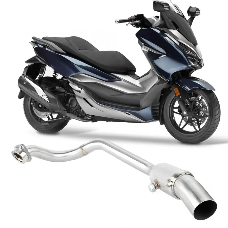 Передняя выхлопная труба из нержавеющей стали мото rcycle глушитель передняя Труба универсальная Подходит для Honda Forza 300 escapamento moto