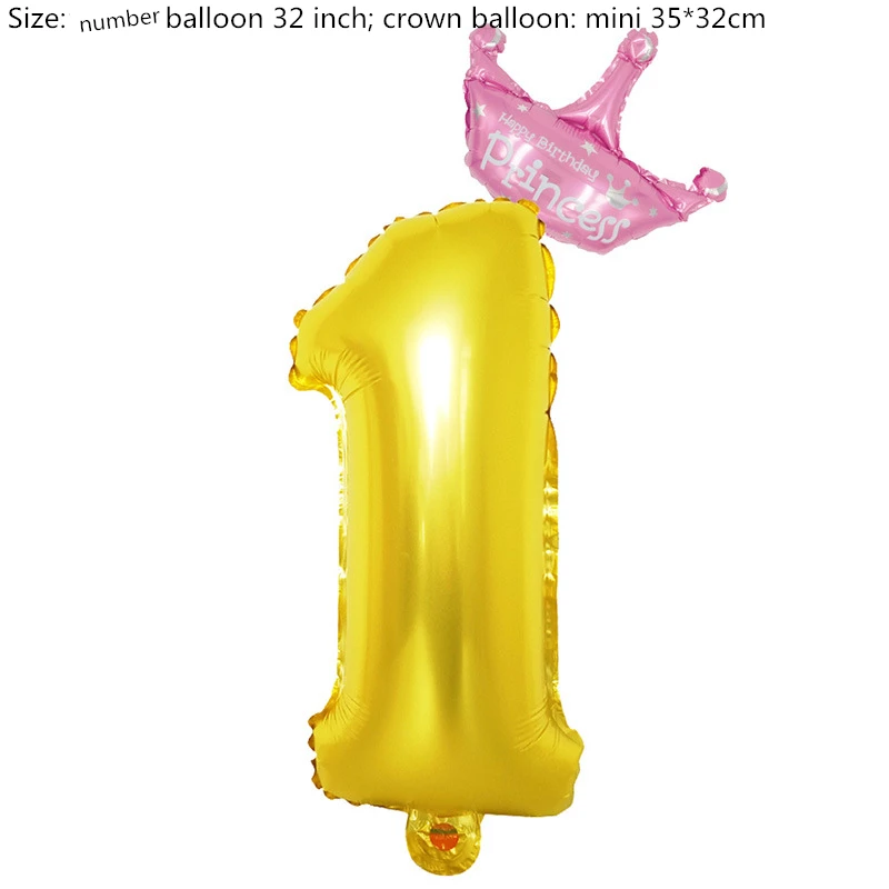 32-дюймовый Золотой Фольги номер шары 18 первый день рождения babyshower украшение