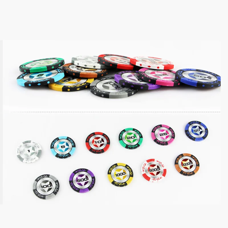 50 шт./лот покерные чипсы 14 г глина/железо/АБС двусторонние игры макс. техасский