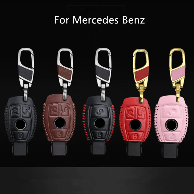 Кожаный чехол для автомобильного ключа Mercedes Benz A B R G Class GLK GLA W204 W251 W463 W176 B200 C180 E260L S320