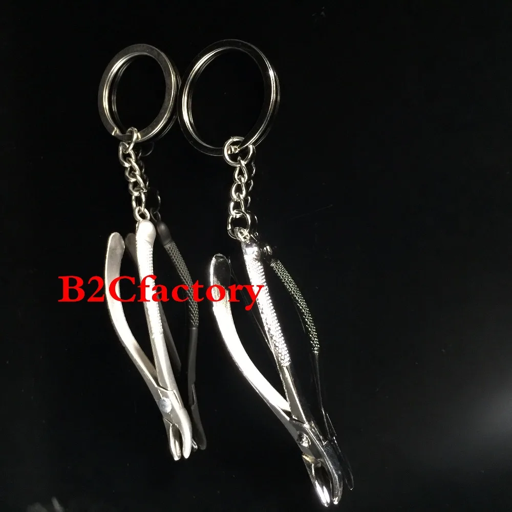 2 шт. стоматологический подарок инструменты брелок зуб зубные кольцо для ключей