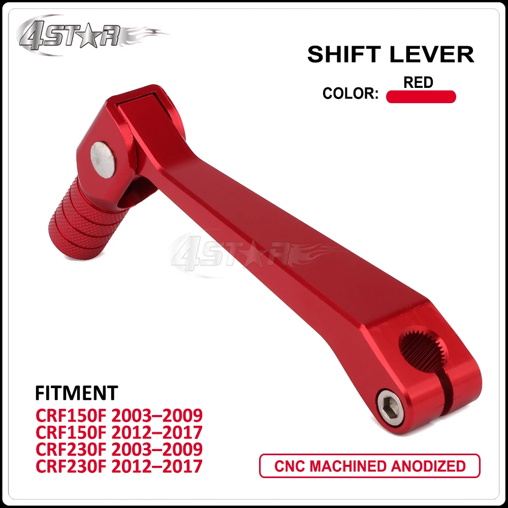 Мотоцикл с ЧПУ красный рычаг для коробки передач HONDA CRF150F CRF230F CRF 150F 230F 2003 2009 2012 2017