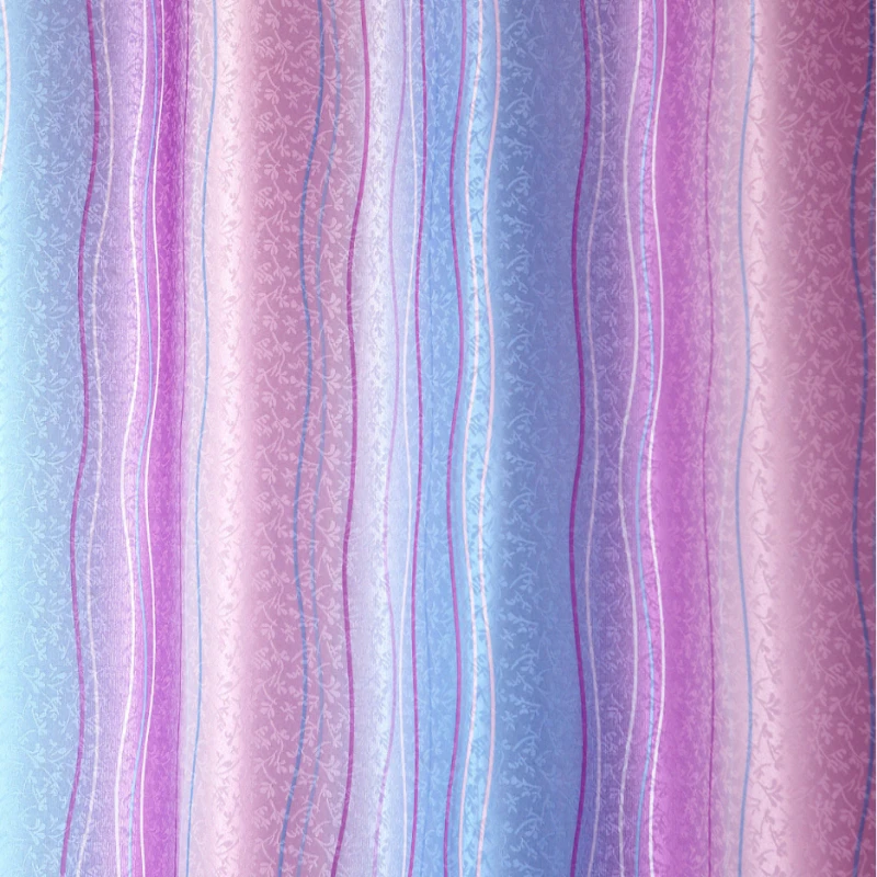 Цветная полосатая фиолетовая занавеска для детской комнаты прозрачная ткань