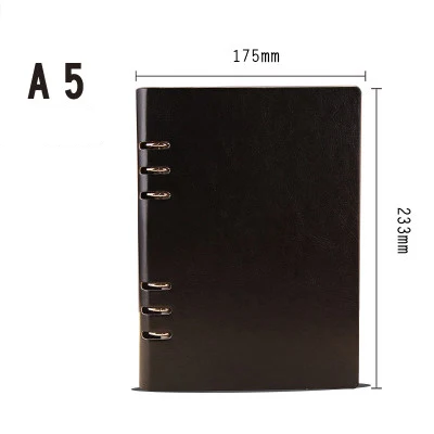 A5 Black A5 A6 новые деловые повседневные ежемесячный планировщик Тетрадь школьные канцелярские личный журнал распорядок дня Журнал Планировщик дневник, записная книжка С ПЕРЕПЛЕТОМ с листьев подарок - Цвет: A5 Black