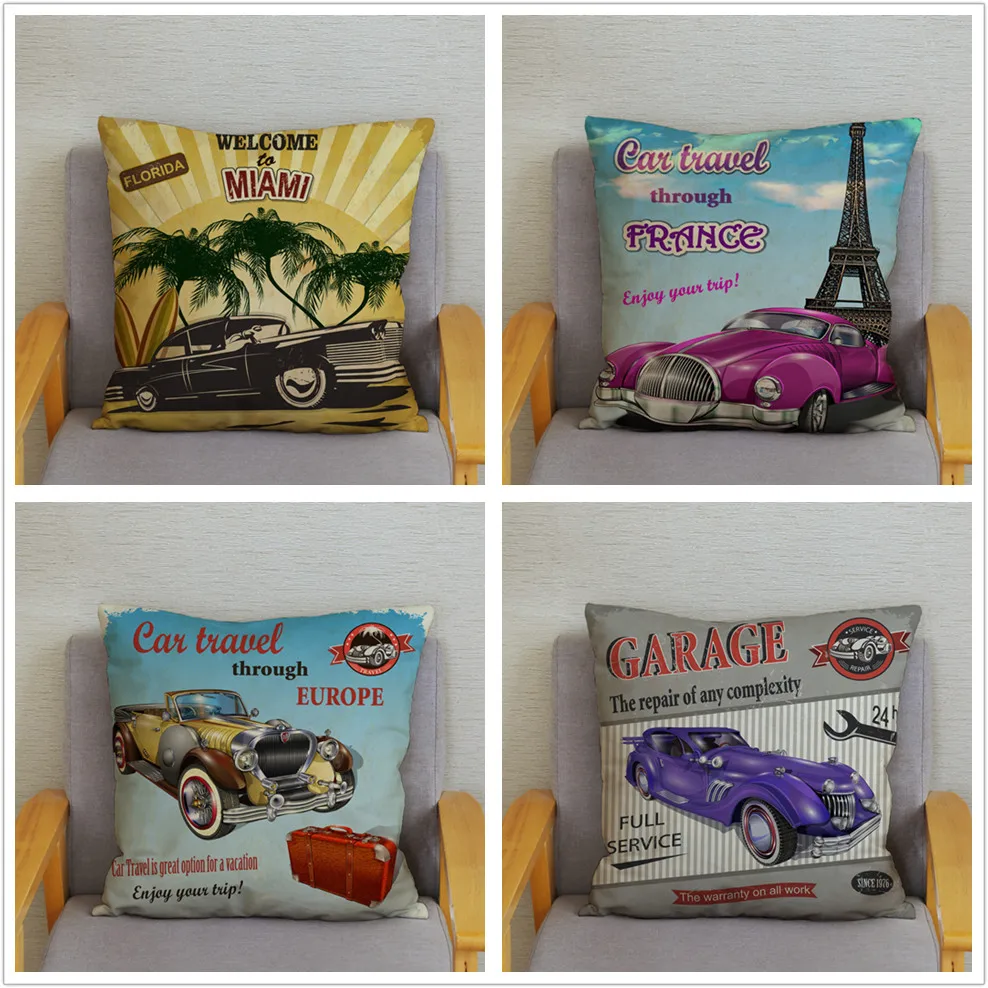 Винтажный Классический чехол для подушки в виде автомобиля дивана супер мягкие